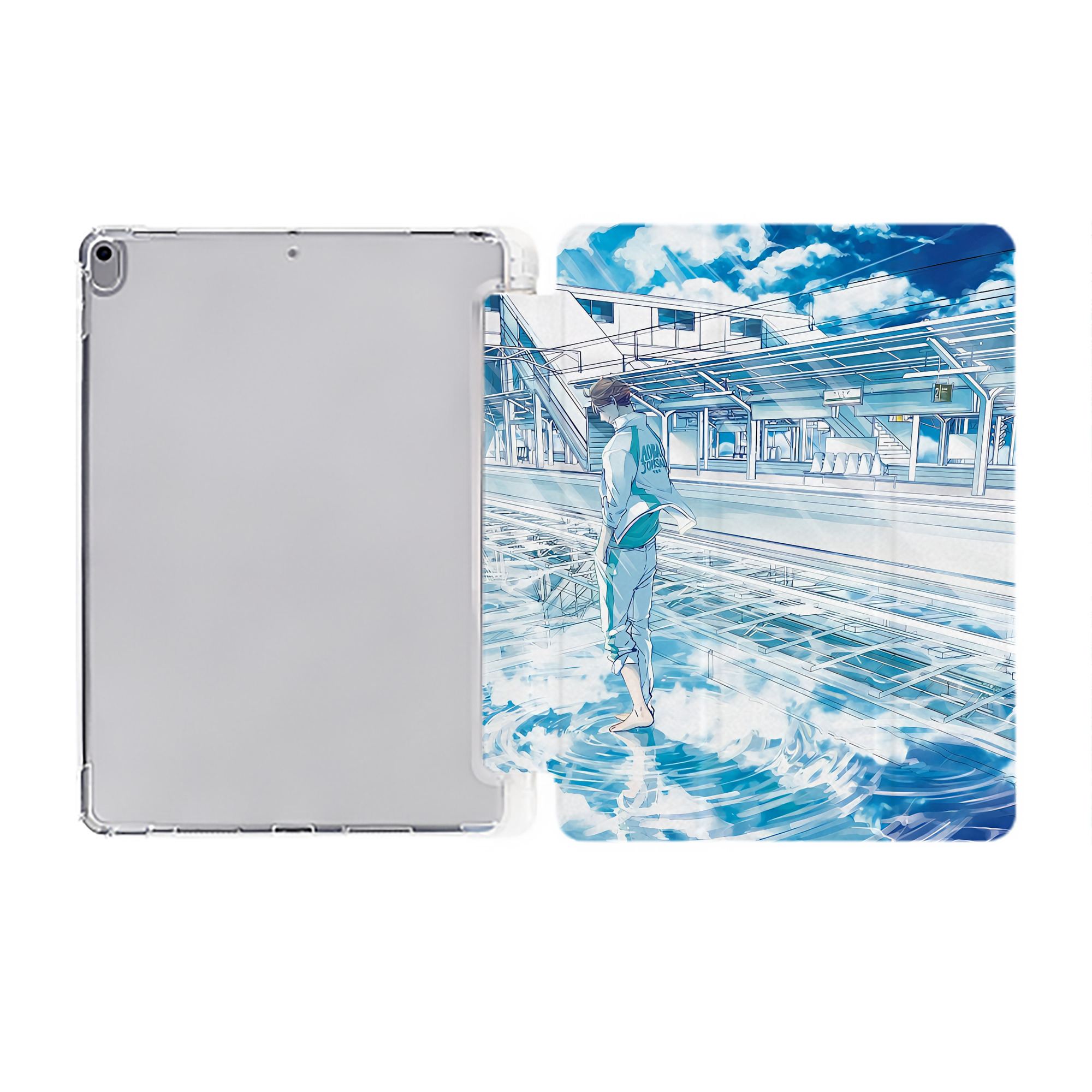 （画像用） ハイキュー!! Haikyu!! IPad ケース ペン収納付き 三つ折りスタンド PUレザー×シリコン 対応機種9.5/10.5/10.9インチ